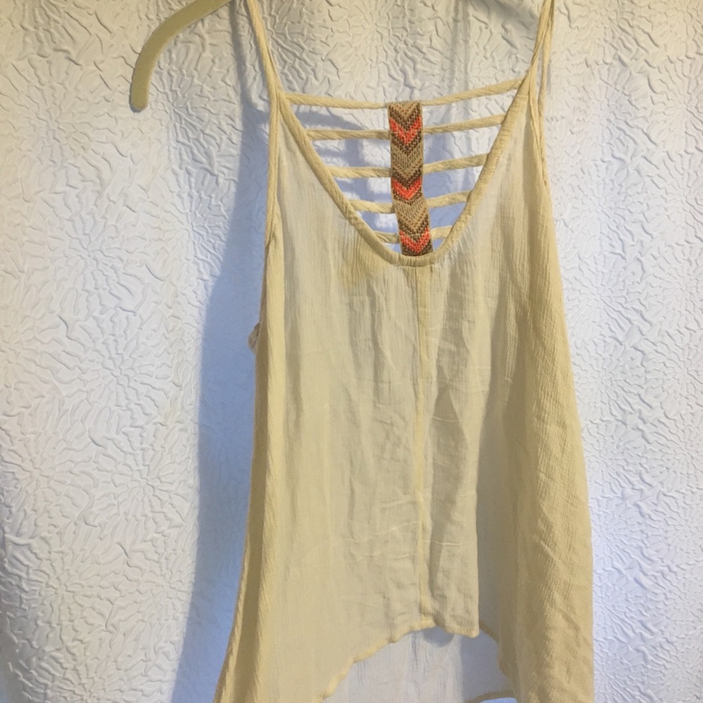 Target Flowy White Tank Top Medium